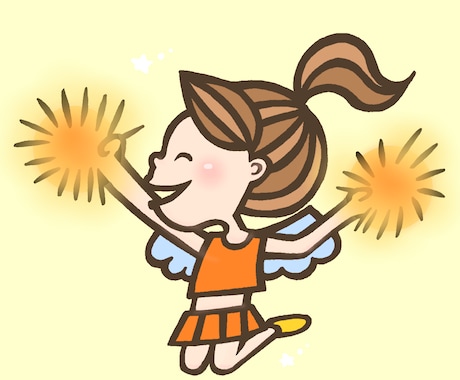 太めの線画で天使の女の子のイラスト描きます イメージ1