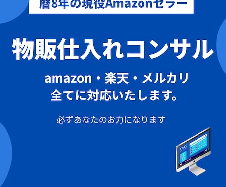 物販において仕入れに関する工程をコンサルします 仕入れで迷う物販事業者向け/初心者歓迎/Amazon/楽天 イメージ1