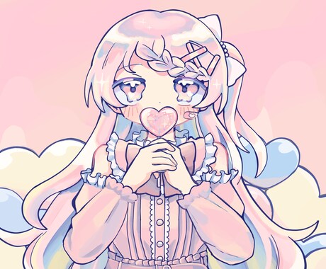 特別価格✳︎可愛いキャライラストお描きします SNSアイコン、ボカロ曲や歌ってみたのサムネイル イメージ2