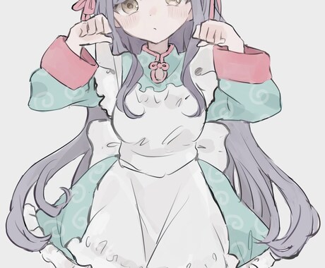 お試し★2000円★で腰あたりまで描きます ゆるふわ雰囲気のイラストです♪ イメージ2