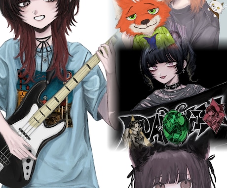 歌みたサムネやSNSアイコン描きます イメソンなどから着想を得て色を考えることが好きです イメージ1
