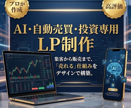 FX・投資・AIサービス向けのLP制作します サービス内容が伝わる！見やすいLPを制作します！ イメージ1