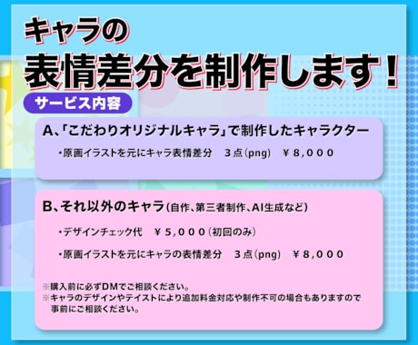 広がる個性！キャラの別表情差分を制作します 新たなキャラクターの表情で表現力・アピール力をあげよう！ イメージ2