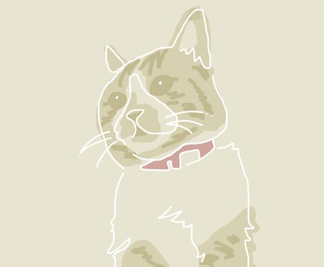 優しい線で淡色シンプルアートを描きます イメージ1