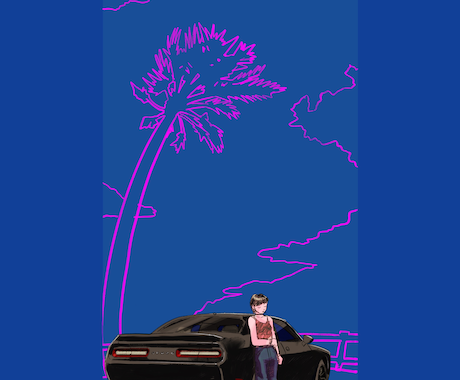 愛車×人物の雰囲気あるイラスト描きます 車と風景をおしゃれな一枚にします イメージ2