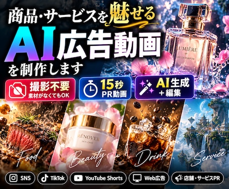 商品・サービスを魅せるAI広告動画を制作します イメージ1