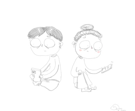 少しダークにイラスト描きます 挿絵、待ち受け、インテリアとしておすすめ⭐️ イメージ1