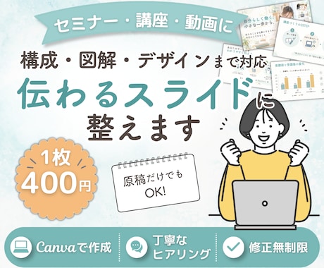 セミナー・講座・動画の「伝わる」スライドを作ります イメージ1