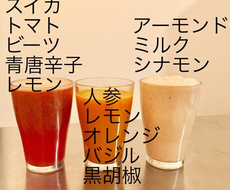体調に合うスムージーやスープのレシピをご提案します 食べすぎた翌日はスムージーやスープで48時間以内にリセット イメージ2