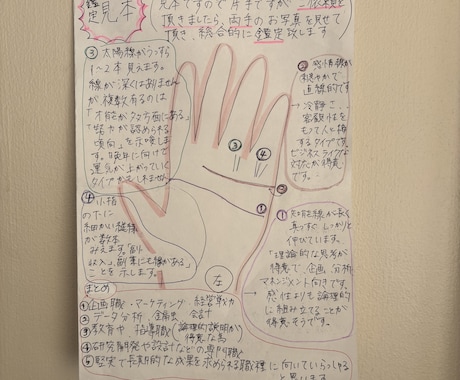 手相であなたの適職を占い、鑑定書を作ります 手相が教えるあなたにぴったりな仕事　期間限定価格1000円 イメージ2