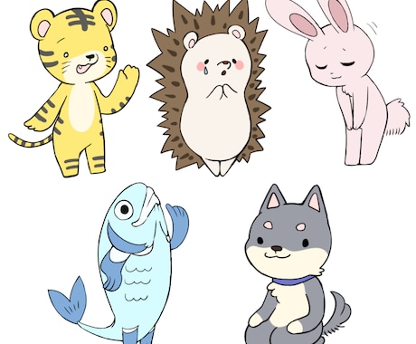 かわいい〜！どうぶつのデフォルメイラスト描きます キュートな動物イラストをお探しの方に！ イメージ2