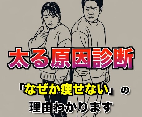太る原因診断｜管理栄養士が生活習慣を分析します 【無料診断あり】太る原因を見える化して改善へ イメージ1