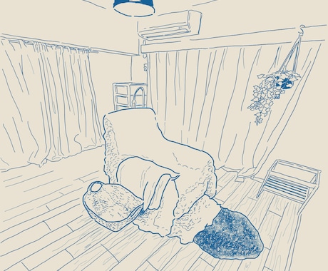 生活感◯手描き風シンプル線画で背景家具描きます 商用利用OK！SNS用素材やパンフレットなどにも イメージ2