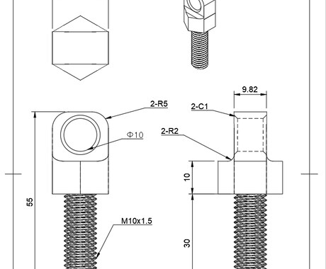 図面から3Dデーターを作ります (個人向け)　治具等を図面から作成!stlファイルで渡します イメージ2
