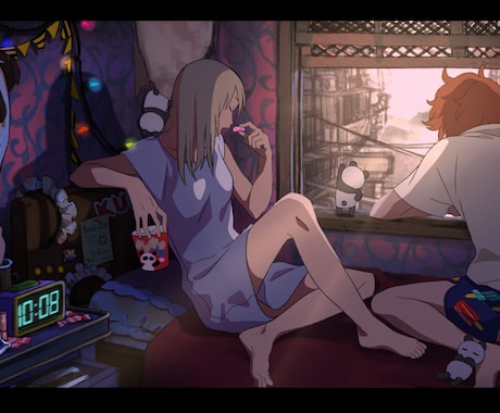 背景込みの一枚絵イラストを制作します 世界観を活かした密度の高い作品制作をします イメージ1