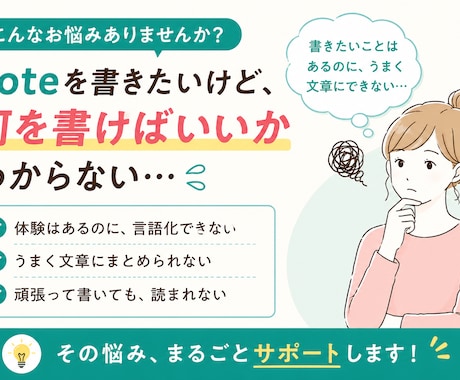 あなたの体験を読まれるnote記事に整えます ChatGPTも活用しながら発信の悩みを整理します イメージ2