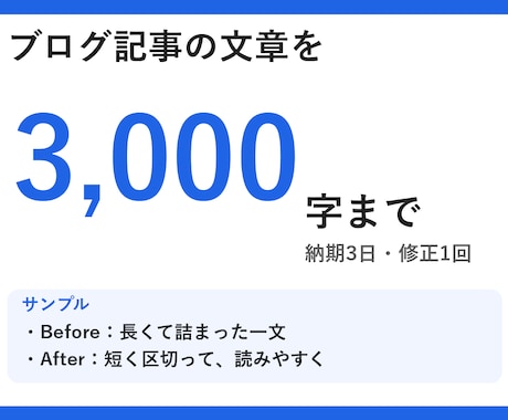 ブログ記事の文章を読みやすくリライトします イメージ1