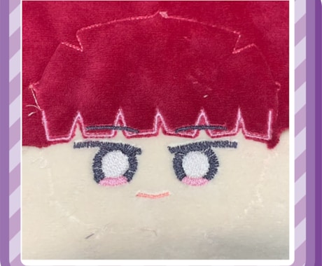 推しぬいの刺繍だけミシンで制作ます 刺しゅうはミシンで、本体は自分で作りたい方へ イメージ2