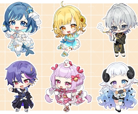 使いやすくて可愛いミニキャラメイラスト描きます グッズなどに！お気軽にご相談ください◎ イメージ2