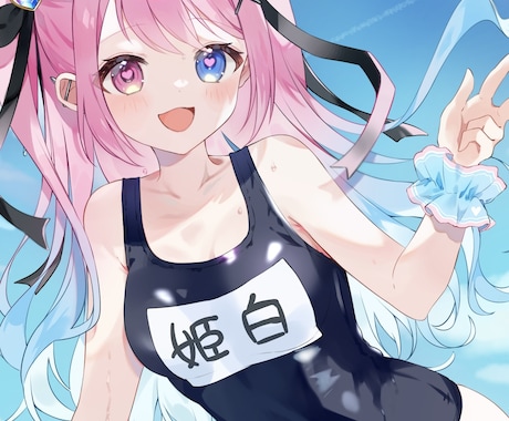 キラキラ透明感のあるイラスト制作します 歌ってみたやグッズイラスト、三面図の制作も！ イメージ2