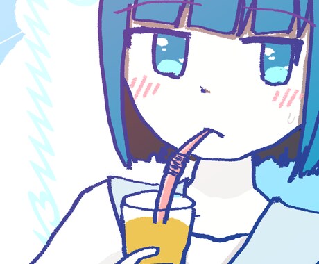 女の子のオリジナルイラストを描き下ろします 要望に沿ってキャラクターと簡単な背景の一枚絵を提供します イメージ2