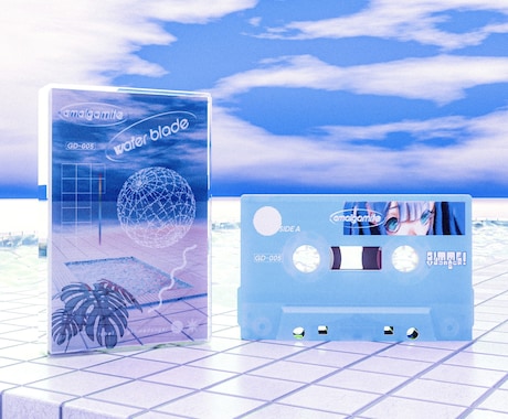 CD、カセット、レコードのジャケットを制作します vapor waveな世界観が得意です。 イメージ1