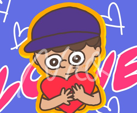 アイコン用の似顔絵描かせていただきます カラフルな色味が特徴の似顔絵！ イメージ2