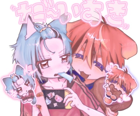 少し萌え要素のある絵柄で描きます イメージ1