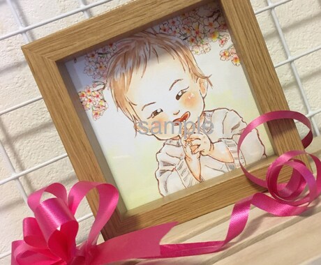 お子様の似顔絵をお届けします 玄関先などインテリアとして…✩.*˚ イメージ1