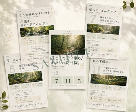 生まれた日に眠る才能を数秘術で読み解きます 森の暦から届く、あなただけの美しいPDF鑑定書 イメージ2