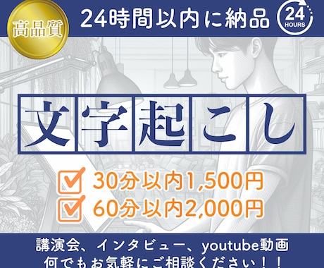格安・最短で文字起こしいたします ご要望には可能な限り対応いたします イメージ1