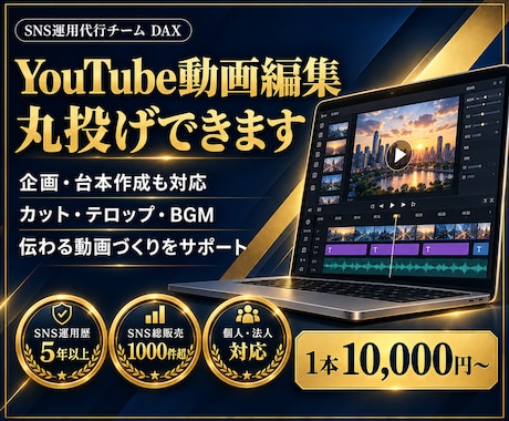 Youtube動画編集・企画立案・台本作成します イメージ1