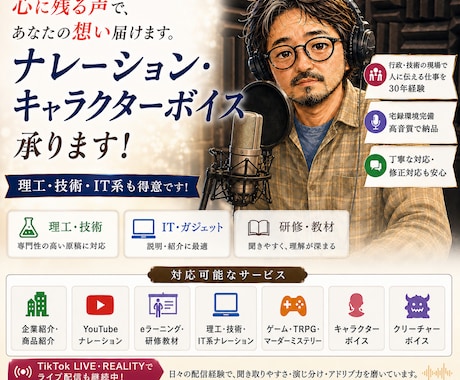 心に残る声で、あなたの想いを届けます イメージ1