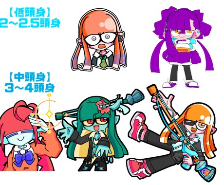 幅広い頭身のポップなイラストを作成します ポップなイラストが手早く欲しい方に！YouTuber用にも！ イメージ2