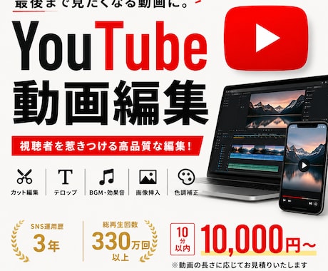 YouTube動画を魅力的に編集します イメージ1