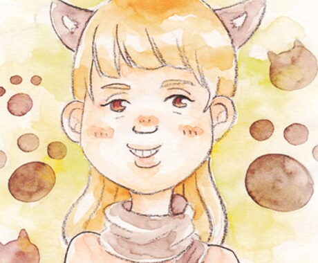 水彩でデフォルメ似顔絵を描きます イメージ2