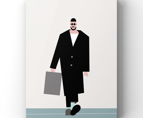 シンプルでおしゃれなフラットイラスト、書きます お持ちの画像を元に頭身高めのバランスの目を引く絵を作成します イメージ1