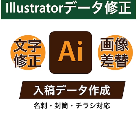 Illustratorデータの修正対応します 文字修正・画像差し替え・入稿前調整 イメージ1