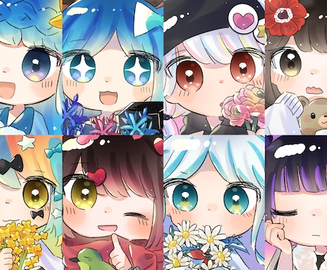 5日納品可能！うるうる可愛いイラストを描きます 早期納品&キラキラ可愛いイラストを目指しています！ イメージ2