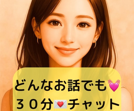 お試し✳︎ 圧倒的ヒアリング✨相談/雑談/承ります なんでもOK！30分✴︎チャットでお話しましょう♡ イメージ1
