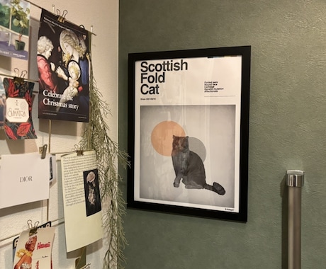 貴方の大切なペットの写真で可愛いポスター作ります お写真をいただき、こちらのポスター作ります！ イメージ1