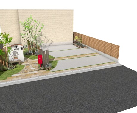 実績の為に10名限定！外構図面を格安で作成致します プロ作成！敷地200㎡以内外構平面・立面・パース・表紙作成！ イメージ2