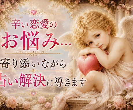 辛い恋愛のお悩み…寄り添いながら占い解決に導きます ✨天使タロットリーディング貴方の恋に最適な未来を選ぶお手伝い イメージ1