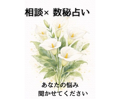 相談×数秘　どんな悩みもゆっくり一緒に整理します 貴方の悩みを聞かせてください。否定せず言語化→行動まで。 イメージ1