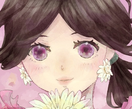 可愛い女の子の水彩イラストを描きます イメージ1