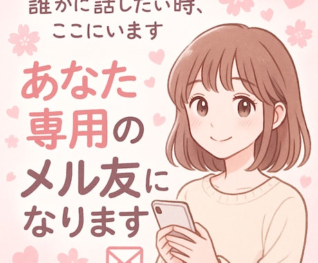 気軽にメッセージで話し相手になります 誰かにこの気持を伝えたい、と思ったら私に教えてください！ イメージ1