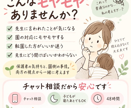保育園の『これって普通？』を一緒に考えます 上手くまとまってなくても大丈夫。モヤモヤのままでどうぞ☆ イメージ1