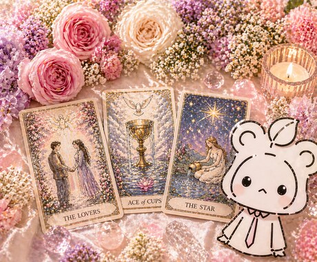 片思い★あの人はどう思ってる？そして今後を占います 気になる相手の状況や気持ち、二人の今後をタロットで鑑定 イメージ1