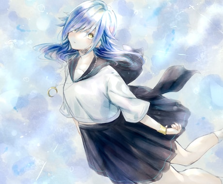 水彩風の綺麗なイラスト！二週間ほどで納品できます ◇一枚絵や動画サムネなどにどうぞ！キャラデザも可！ イメージ1