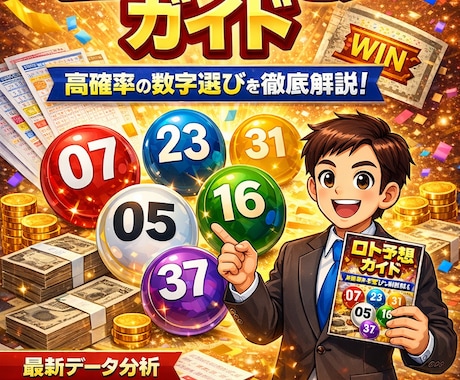 初心者OK！AIでロト6を自動分析します 直感にデータをプラス！最新AIで自分流の黄金セットを作ろう イメージ1